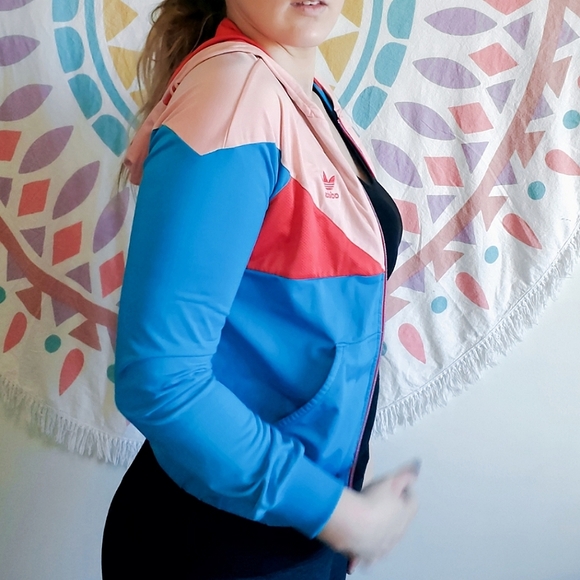 ADIDAS Originals Women's Red Blue Colorblock - Picture 4 of 10